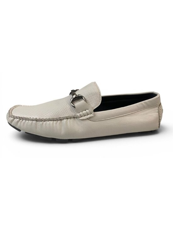 Kenneth Cole Reaction Loafers Mens 9 White Driver Casual Shoes